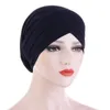 Ethnic Clothing Forehead Cross Muslim Turban Pure Color Stretch Cotton Inner Hijabs For Caps Ready To Wear Women Head Scarf Under Hijab