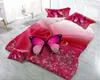 Ensembles de literie ensemble fleur de luxe Dobby hiver housse de couette lit 3d pour filles draps et taies d'oreiller en Polyester 8F