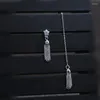 Dangle Earrings 925 Sterling Silver Earring 82mm 30mm Shape Of Star Tassel Pure Earline Asymmetric Boho Design