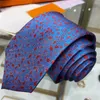 Diseñador corbata para hombre seda corbata letra bordada corbata de negocios masculino calidad Cravatta uomo fiesta de boda corbatas sin caja edición original