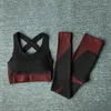 Conjuntos ativos 2/3 PCs Women Yoga Set Workout Sportswear Super Bling Gym Clothing Fitness Slave Long Crop Top High Cídhar Leggings Sports Sports Sports