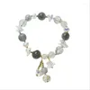 Strand Summer Logo Armband Female Natural Grey Stone White Moonlight Moonstone Euramerican Fashion Luxury Decoration