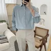 Chemises décontractées pour hommes chemises gris foncé