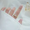 Cluster ringen romantische luxe keten groen zirkon open ring dubbele boog kubieke zirkonia dames sieraden bruids accessoires