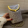 Evening Bags Vintage Small Tote Bucket Bag 2022 Quality PU Leather Leopard Women's Designer Handbag Shoulder Messenger