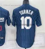 2023 New Baseball Jersey Justin 10 Turner White Green Blue Stitched Jerseys Uomo Personalizzato Donna Gioventù