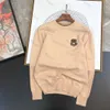 BU SWEATER Designer wełniany dzianin zimowy ciepły okrągły szyję haft haftowa bluza męska i damska swoboda koszula