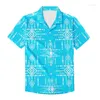 Chemises décontractées pour hommes de haute qualité hommes à manches courtes bouton tatouages chemise tribale Slim Fit Muscle personnalisé polynésien Hawaii tribu hauts