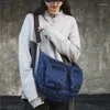 Sacs de soirée 2022 sac de messager en Denim lavé printemps épaule toile bleu foncé rétro Pack dames sac à main avec poche latérale