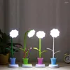 Tischlampen LED-Sonnenblumen-Schreibtischlampe Kinder Augenpflege Lesen USB wiederaufladbar Dimmen Nachtlicht Touch-Steuerung mit Stifthalter