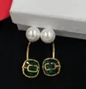 Élégant perles enroues goujons de boucle d'oreille célèbres de créateurs de créateurs lettres bijoux boucles d'oreilles femmes Femme Bijoux Bijoux Mariage Amoureux Gift