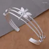 Bangle AB047 Lucky Silver Color Charm Bracelets For Women Fashion 925 Jewelry Three Wire Dragonfly Bracelet /ackaitra Aiwajada