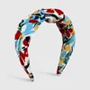 Fashion Women Hoofdband Spring Print Bloem Haarband Wijd zijde Tulband Bohemen hoofdtooi voor haaraccessoires voor volwassenen