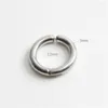 Backs Earrings Round Ear Ring Clip Without Hole Silver Color Stainless Steel Men Women Personality Gifts