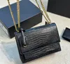 Luksusowy projektant toreb damskich moda crossbody torba z klapką łańcuch kawioru torebka na ramię skórzana pikowana torebka na ramię