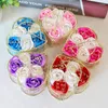 Gift Wrap Heart-Shaped Iron Basket Rose Soap Flower Box 6 Flowers Birthday Valentine's Day Gift Florist Supply Wedding Decor