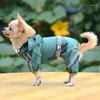 Odzież dla psa ly wodoodporna płaszcz przeciwdeszczowy ubrania dla psów na zewnątrz chodzące zwierzęta domowe deszczowe z kapturem ubrania