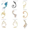 Backs Earrings Fashion Simple Fairy Ear Clip For Women Gift Retro Exaggerated Dragon Snake Stud Hook Goth Jewelry Accessories