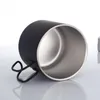 Mugs Stainless Steel Coffee Mug Originality Handle Cappuccino Latte Milk Cups Household Office Afternoon Tea Black Teacup