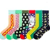 Femmes Chaussettes Coloré Femmes de Haute Qualité Coton Peigné Alimentaire Motif Long Tube Drôle Heureux Cadeaux Pour Hommes