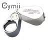 Cymii Watch Repair Tool Metal Jeweller LED Microscope Maglisifier Maglifygl Glass Loupe UV Light with Plastic Box 40x 25mm238e