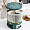 Bouteilles de stockage 10L seau de riz indépendant distributeur de grains aliments secs boîte étanche à l'humidité organisateur automatique de récipient de cuisine