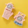 Hair Accessories 1-4 Years Old Children Winter Fingerless Gloves Kids Cute Monkey Warm Soft Knitted Mittens Girls Boys Indoor And Outdoor