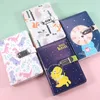 Nouveau mot de passe cahier mignon dessin animé fille journal personnel avec Code de verrouillage épais bloc-notes en cuir Pu fournitures scolaires de bureau cadeau