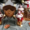 Bouteilles De Stockage De Noël Année Cadeau Pot Maison Père Noël Bonhomme De Neige Elfe Réservoir De Bonbons Boîte À Biscuits Au Chocolat Avec Couvercle Bouteille Scellée