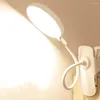 Lâmpadas de mesa Bedroom Lamp Desk 360 graus Leitura Ajustável Garosecock clipe LED Night Light Candeiros de Mesa