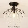 Подвесные лампы американский хрустальный потолочный свет роскошные современные лампы минималистская входная кухня спальня проход люстра коридора