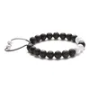 Strand justerbar armband lava rock sten eterisk olje ångest diffusor relax healing par gåva gåva