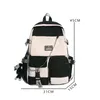 Backpack 2022 Saco de escola coreana Estudante de grande capacidade Moda Bolsa de computação para laptop Femal School Sacos