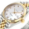 DDF DATUM 126333 A3235 Automatisk herrklocka 41 Two Tone Yellow God Fluted Bezel Mop Diamonds Dial 904l Oystersteel Armband Super Edition Samma serie Kort PURETIME C3