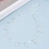 Bracelets de cheville KOFSAC à la mode en argent Sterling 925 pour les femmes chanceux quatre trèfle Bracelet pied bijoux dame plage fête petite amie cadeau