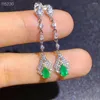 Dangle Earrings Natural Emerald Earring Fashionable Gem Quality 925 Silver 3x5mm