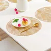 Tapis de Table en PVC, 6 pièces, doux, de haute qualité, décoration de cuisine, napperons ronds pour salle à manger de mariage, napperon anti-rayures