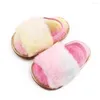 Premiers marcheurs bébé bébé sandales filles chaussures en peluche semelle souple fausse fourrure appartements tout-petits Prewalker pantoufles avec sangle arrière élastique Bor