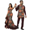 Lässige Kleider afrikanisches Paar Outfits Männer und Frauen passende Kleidung tragen Hochzeitsfeier Wachs Print Fashion Design traditioneller Afripride