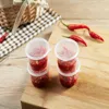 Storage Bottles 100pcs 25ml Small Disposable Sauce Cup Plastic Cups With Lid Food Containers Boxes Pigment Paint Box