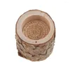 Portacandele Portacandele in legno Tea Light per romantiche decorazioni per matrimoni a lume di candela 10PCS Ceppo di albero naturale Leuchtturm Vintage XX