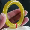 Bangle Enviar Certificado Amarelo Birmânia Jade Mulheres Emerald Gemito Jóias