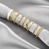 Vintage złoty kolor geometryczny krążenie serca Pierścienie klastra zestawu dla kobiet minimalistyczna metalowa biżuteria pierścieniowa 10pcs/set