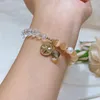 Bangle Freshwater Pearls Colorful Natural Stone Crystal Bracelets Women Jewelry