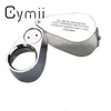 Cymii Watch Repair Tool Metal Jeweller LED Microscope Maglisifier Maglifygl Glass Loupe UV Light with Plastic Box 40x 25mm294b