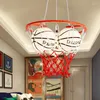 Pendant Lamps Led Basketball Chandelier Hanging Lamp Children Room Boy Girl Bedroom Living Study Kitchen Eye Protection Lighting