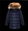2022 소녀를위한 후드가있는 재킷 파카 코트 따뜻한 두꺼운 다운 재킷 어린이 후드 리얼 100% 모피 겨울 코트 어린이 파카 111 어린이 소녀/여성 소년 Jacke