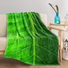 Filtar Big Leaf Green Throw Filt för sängdekorativ bäddsoffa