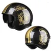 Casques de moto 2022 Fibre de carbone Vintage Demi-Casque ouvert Motobike Biker Cruiser Scooter Touring Casco Moto