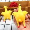 Nouveauté jouets délicats poulet et œufs porte-clés Squishy pressant jouet drôle mignon